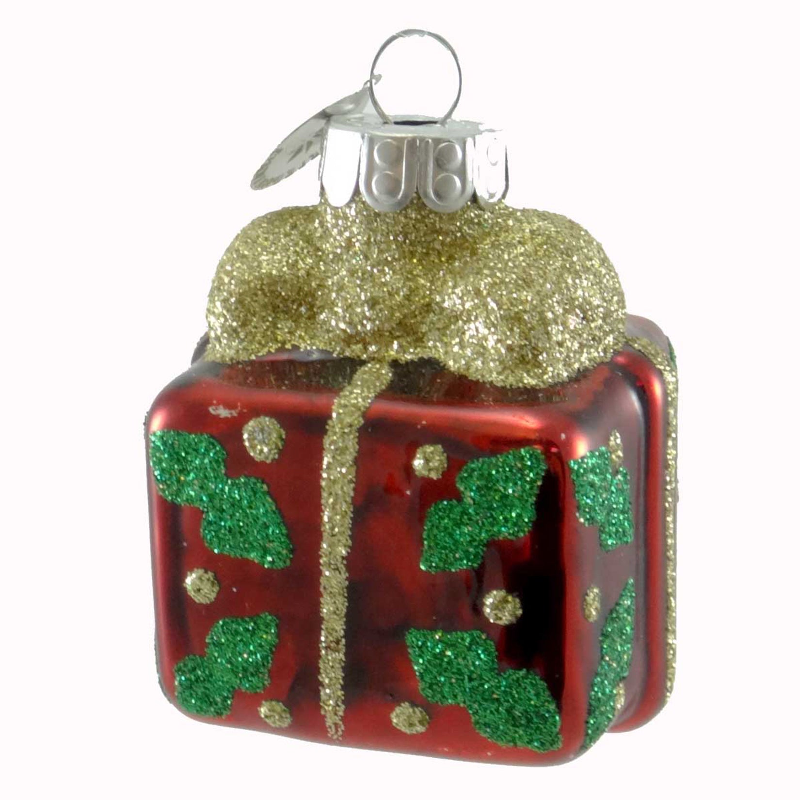 Christopher Radko Company Holiday Splendor Mini Caps W/ Tinsel - 12 Glass  Ornaments 2 Inch, Glass - Shiny Brite Set/12 4026101