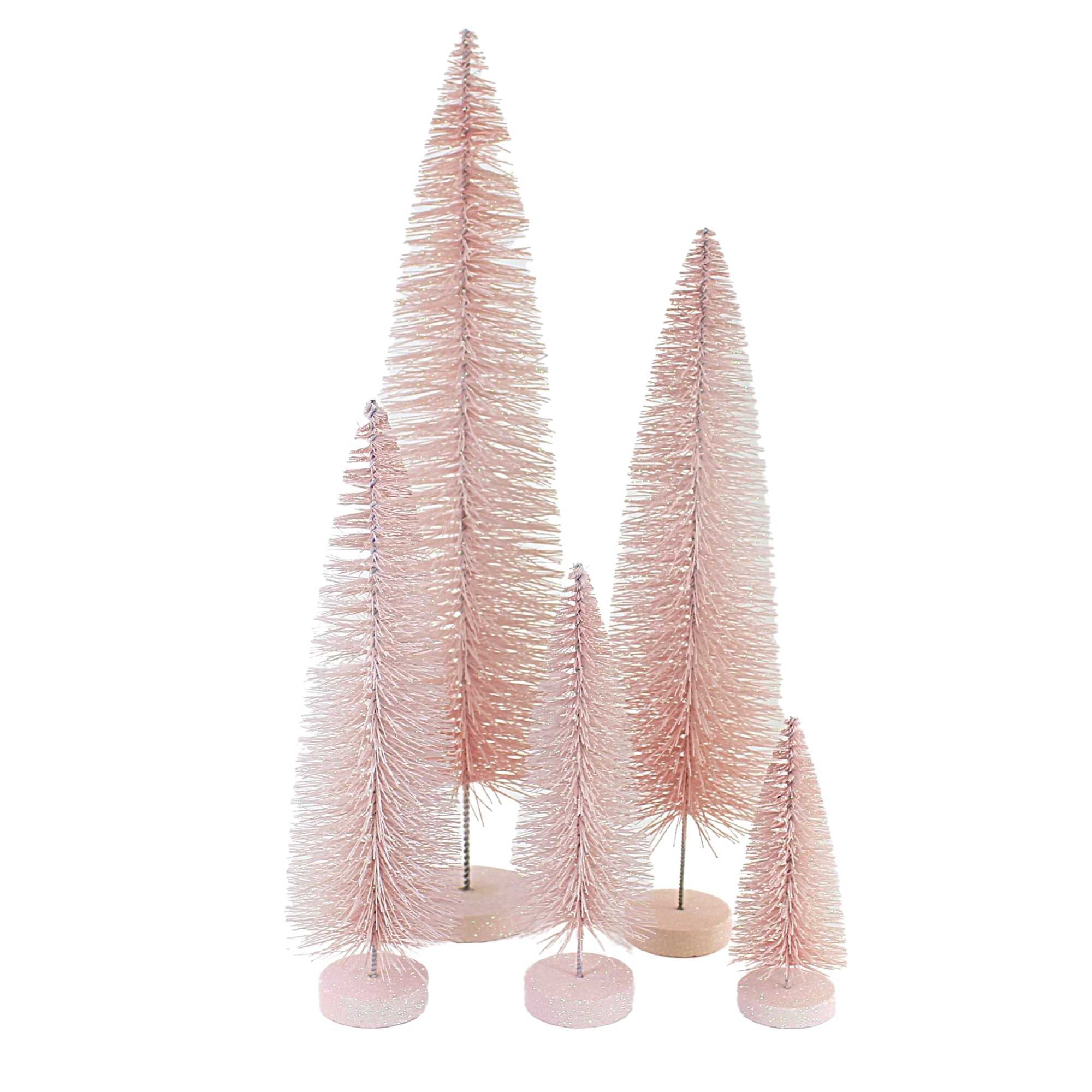 Sisal Bottle Brush Tabletop Tree Color: Pink Ombre, Size: 12 H x 5 W x 5 D