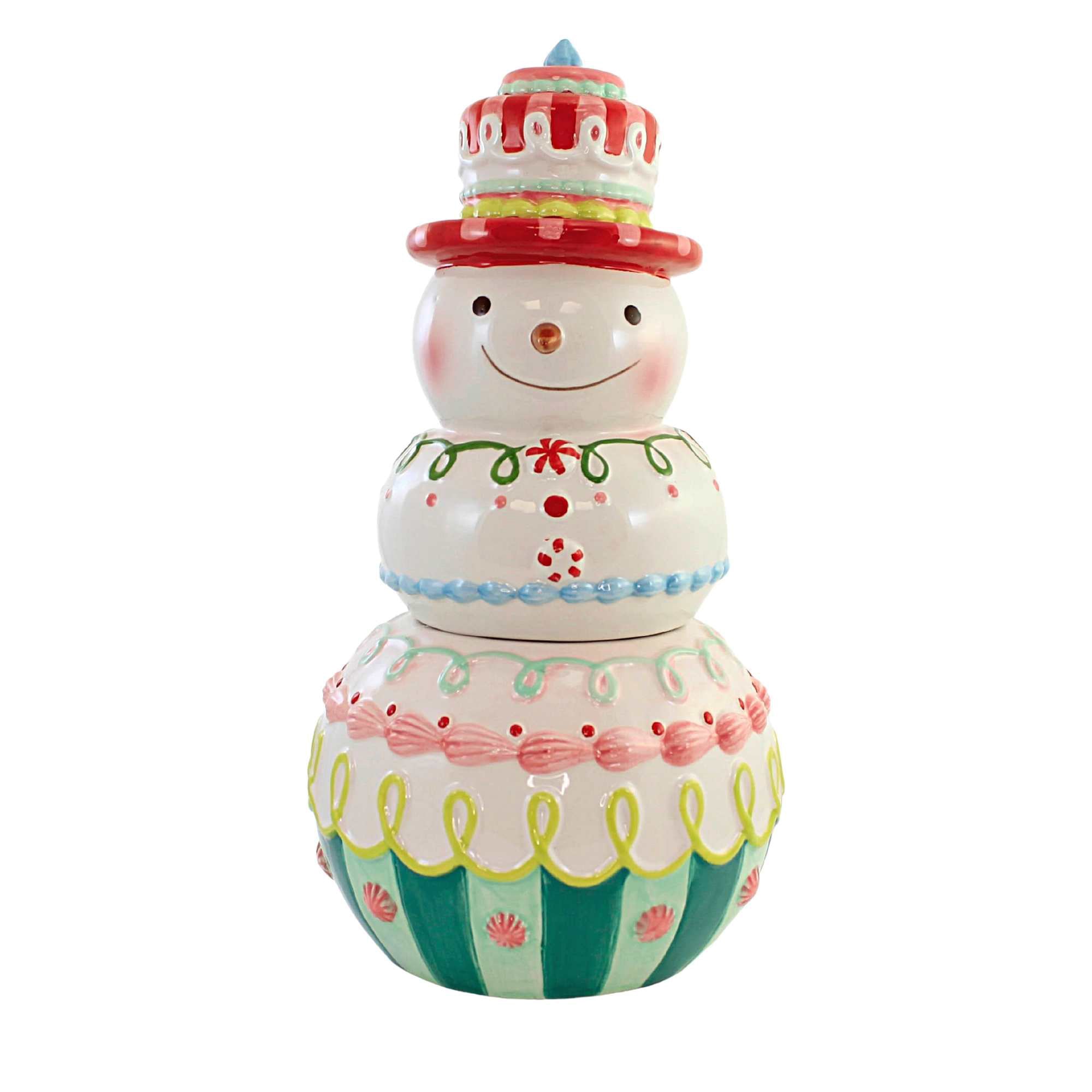 Hallmark Treats and Sweets Holiday Ceramic Jar with Lid-Cookie Jar