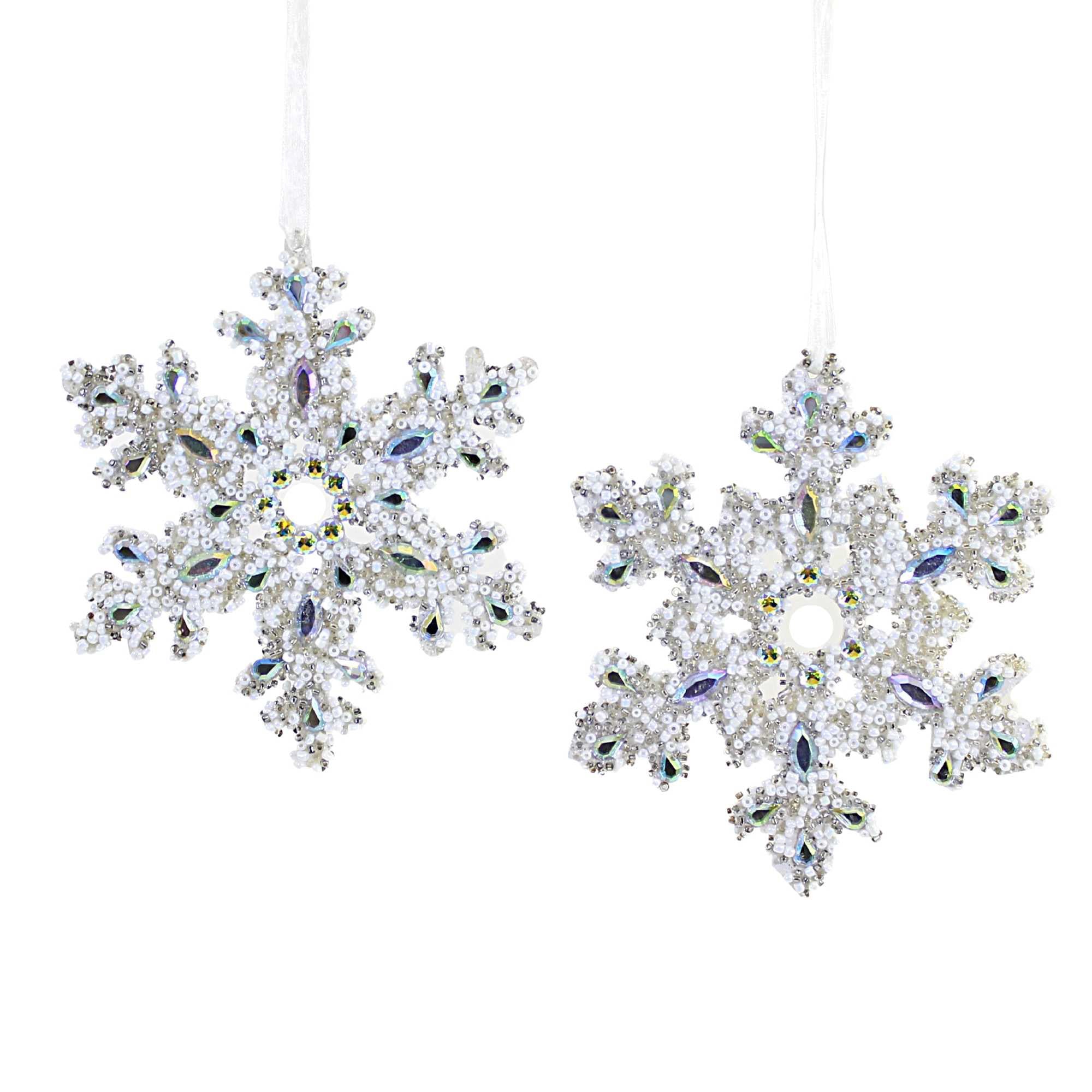 Mini Swarovski Snowflake Ornaments, Crystal Tree Ornament Swarovski Snowflake  Ornament Snowflake Tree Ornament Beaded Snowflake Ornament 