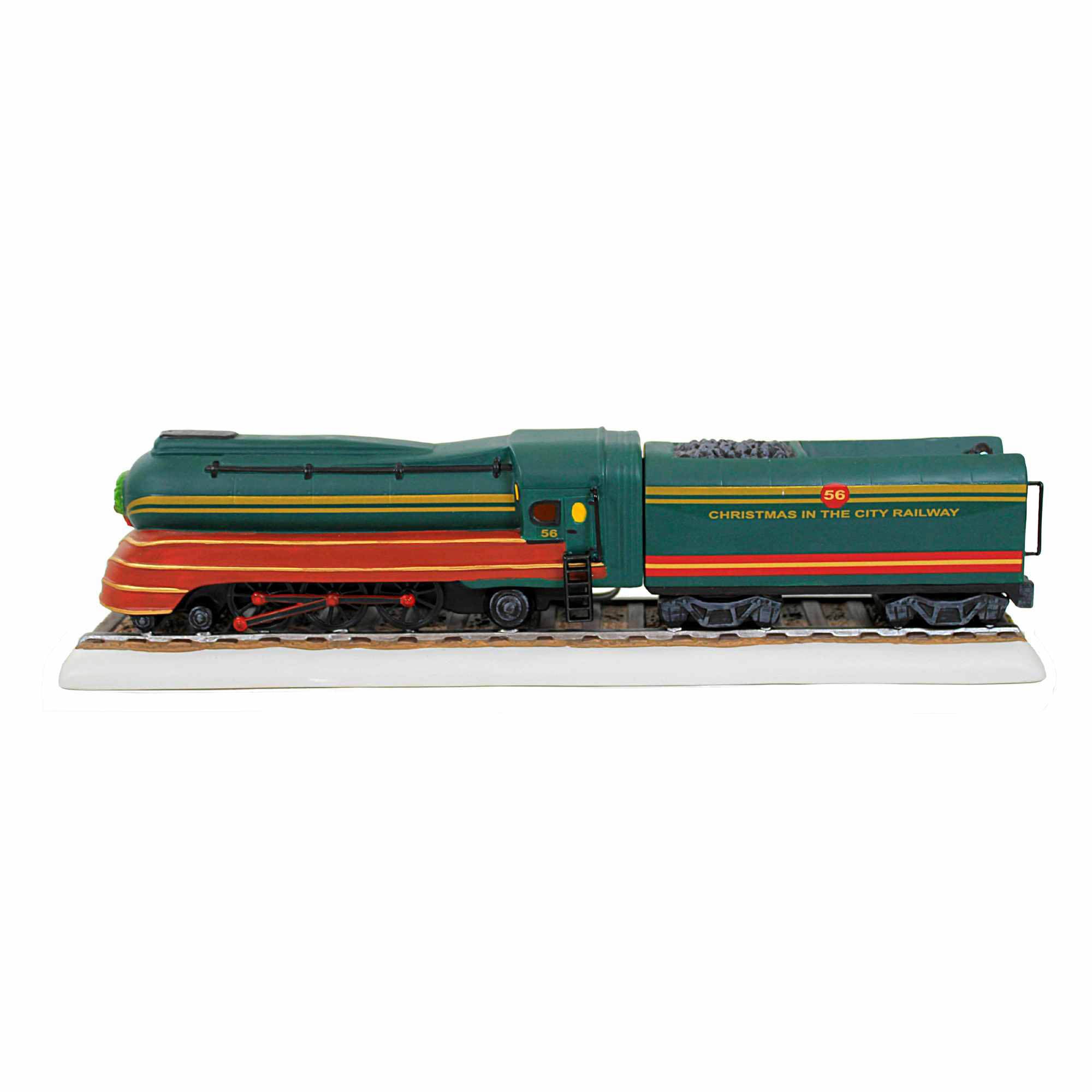 Department 56 Villages Christmas In The Cities Limited - One Village Train  3.25 Inch, Porcelain - Train Transportation Travel 6011380