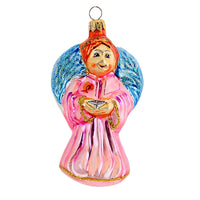 (1069) Christopher Radko Company On Wings Of Hope, 4.75 Inch, Ornament Charity Aids Angel 95Sp10