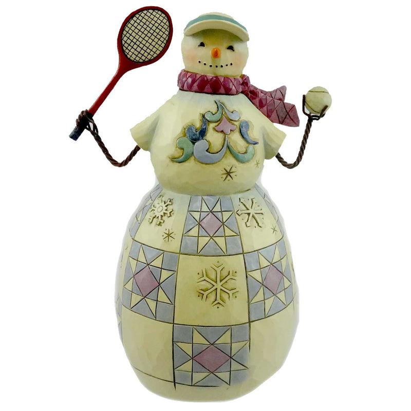 6.75 Inch Servin' Up A Fun Season Snowman Tennis 4017665 (10907)