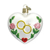 (11156) Old World Christmas Wedding Heart, 3.00 Inch, Marriage Love Vows 30013