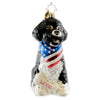 (11347) Radko Patriotic Pooch, 4.75 Inch, Ornament Christmas Dog 1015303