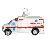 (11371) Old World Christmas Ambulance, 2.00 Inch, Owc Ornament Paramedic 46022