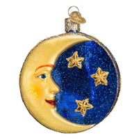 (11373) Old World Christmas Man In The Moon, 3.50 Inch, Ornament Sky Face Crescent Full 22018