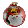 (11883) Christina's World Bavarian Santa W/Holly, 4.50 Inch, Ornament Santa Holly Gif442