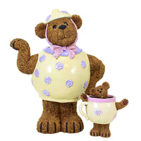 (11978) Boyds Bears Resin Mrs. Stout With Lil' Steamy, 11.00 Inch, Bearstone Set Of 2 4021087