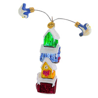 (1214) Christopher Radko Company Tweets Mobile, 4.75 Inch, Ornament Birdhouse Bluebird 992410