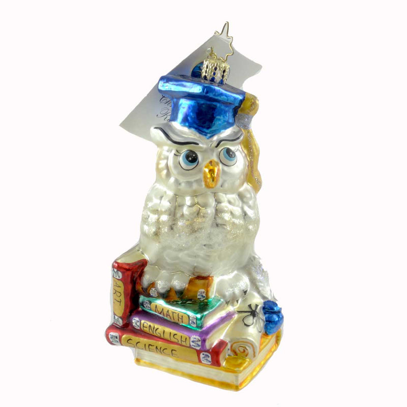 4.75 Inch Hoo Knows More ? Ornament Graduation Education 3010236 (12245)