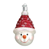 (12414) Old World Christmas Candy Coil Snowman, 3.75 Inch, Snowflakes 24100