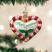 Old World Christmas Peppermint Heart - - SBKGifts.com