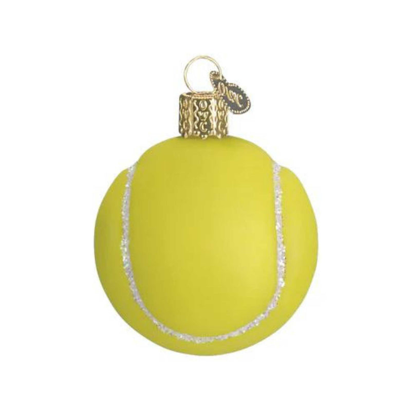 Old World Christmas Tennis Ball - One Ornament 2.5 Inch, Glass - Sport Match Ornament 44013 (12471)