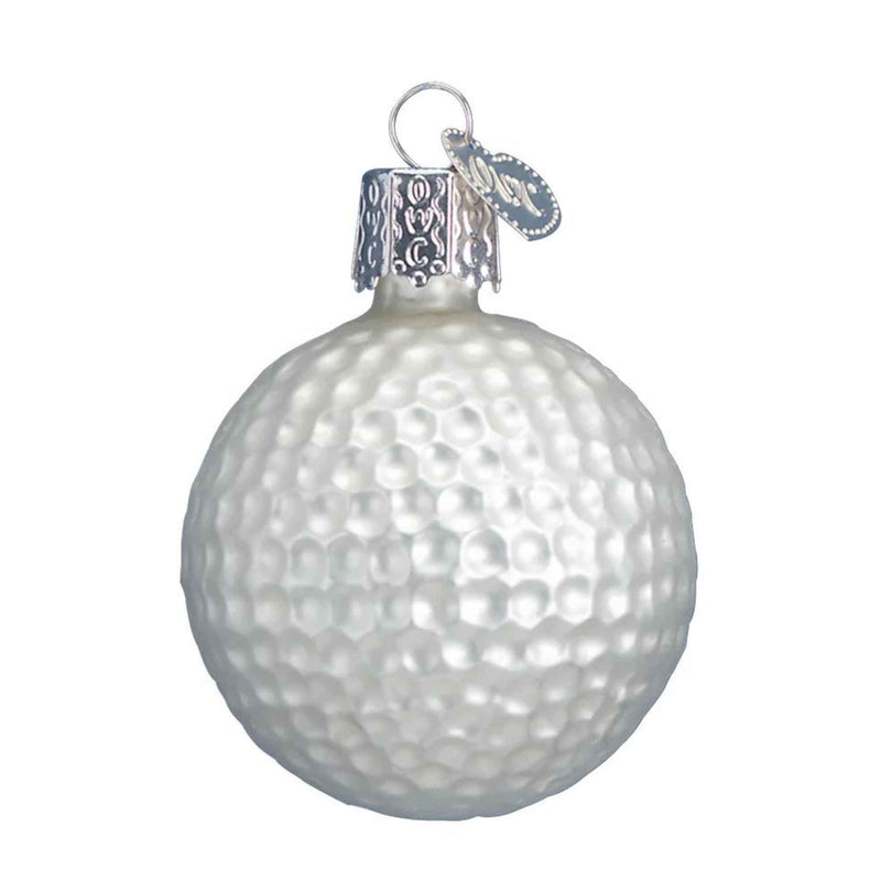 12472 - Old World Christmas Golf Ball - One Ornament 1.75 Inch, Glass - Sports Tee Ornament 44014