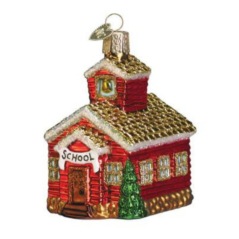 Old World Christmas School House - One Ornament 3.25 Inch, Glass - Ornament Teacher 20007 (12661)