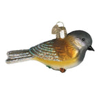 Old World Christmas Black-Capped Chickadee - One Ornament 2 Inch, Glass - Bird Ornament 16039 (12739)