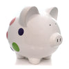 (12765) Bank Bank Pig Polka Dots, 7.50 Inch, Baby Nursery Ceramic Piggy Cr100pdw