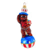 (1299) Christopher Radko Company Teddy For President, 6.50 Inch, Ornament Patriotic Uncle Sam 972450