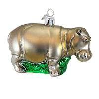 (13397) Old World Christmas Hippopotamus, 2.75 Inch, Ornament Hippo Wildlife 12158