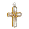 (13399) Old World Christmas Holy Cross, 4.00 Inch, Ornament Religious Silver Gold 36144