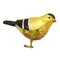 (13410) Old World Christmas Clip On American Goldfinch, 3.00 Inch, Ornament Wildlife Bird Finch 18045