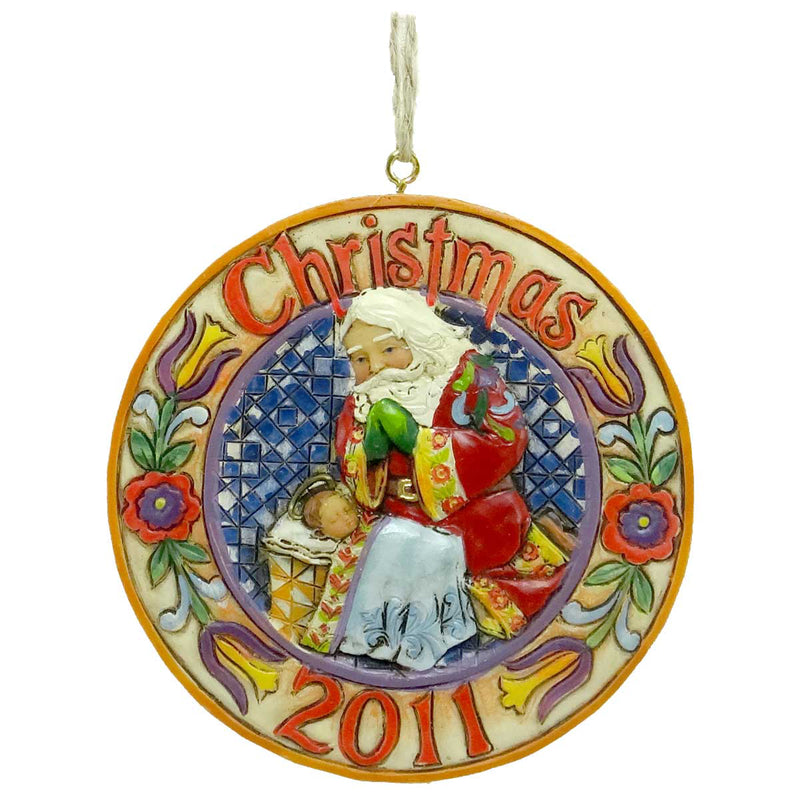 3.00 Inch Dated 2011 Hanging Ornament Christmas Santa Jesus 4023460 (13664)