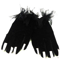 (13902) Halloween Spider Gloves, 8.00 Inch, Metal Finger Nails 68217