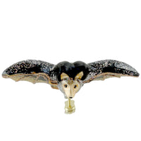 (14228) Old World Christmas Clip On Bat, 1.50 Inch, Ornament Halloween Wings Flying 12308