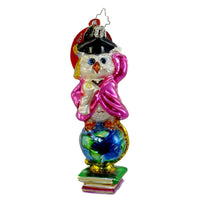 (1451) Radko Wordly Wise, 5.00 Inch, Ornament Owl Graduation Diploma 1010791