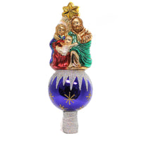 (14541) Old World Christmas Nativity Tree Top, 9.50 Inch, Finial Holy Family 50010.