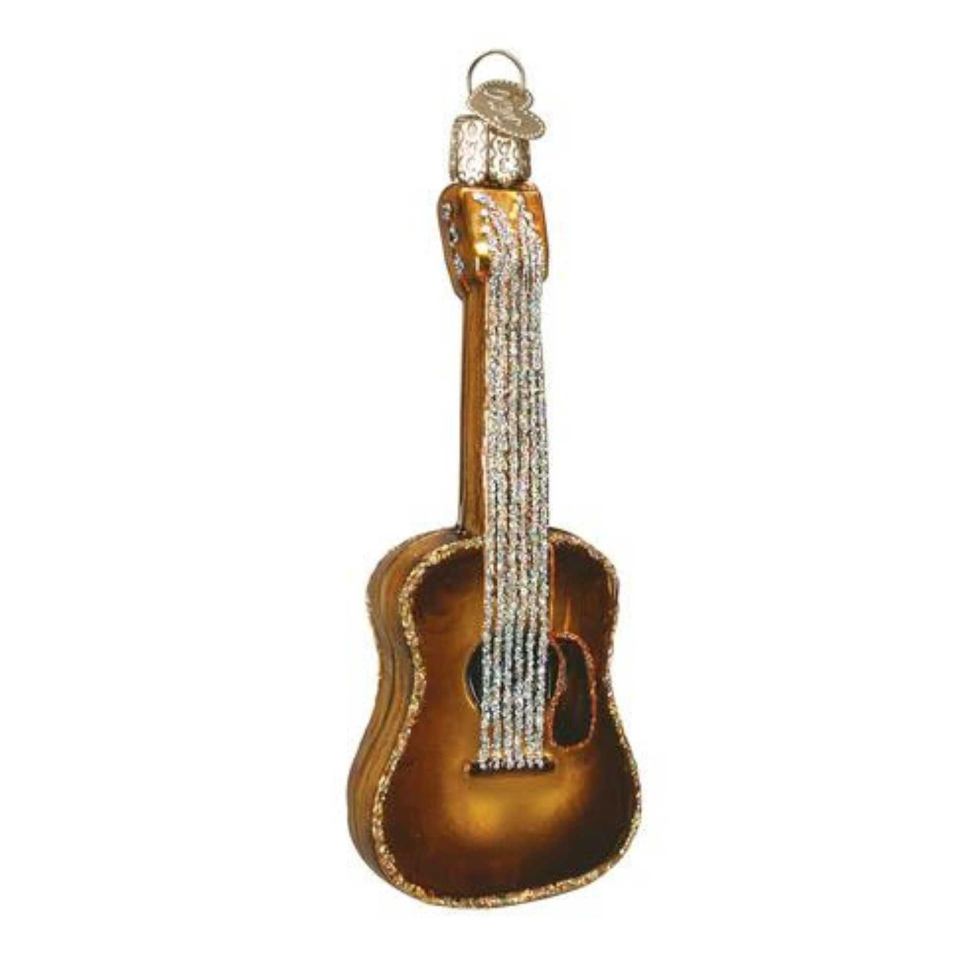 Old World Christmas Guitar Glass Ornament Instrument Country 38010 (14542)