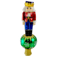 (14868) Old World Christmas Nutcracker Tree Top, 9.25 Inch, Christmas Tree Topper Finial 50005