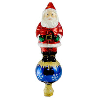 (15089) Old World Christmas Santa Tree Top, 12.00 Inch, Finial Kris Kringle Claus 50002.