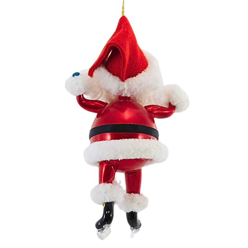 De Carlini Italian Ornaments Skating Santa - - SBKGifts.com