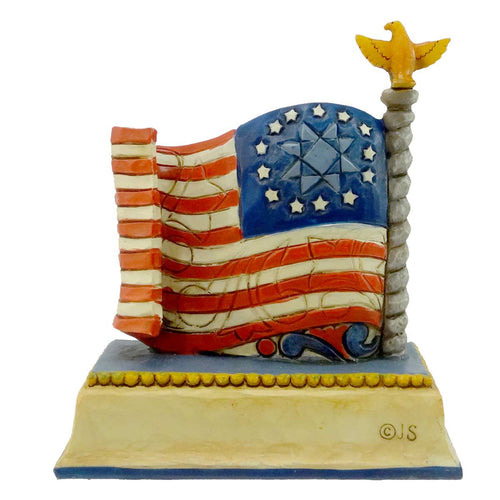 Jim Shore Mini Patriotic Flag/Freedom - - SBKGifts.com