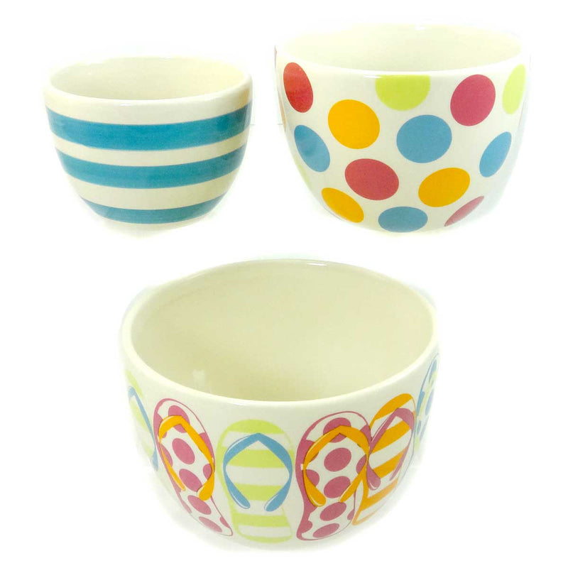 Tabletop Ceramic Nesting Bowls Set/3 - - SBKGifts.com