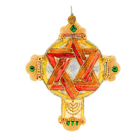 (1570) Christopher Radko Company Faithful Testament, 6.00 Inch, Ornament Jewish Ethnic Cross 1013516