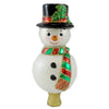 (15720) Old World Christmas Vintage Snowman Tree Top, 7.25 Inch, Finial 50019