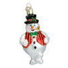 (15722) Old World Christmas Mr Frosty, 4.00 Inch, Ornament Snowman Pipe 24044