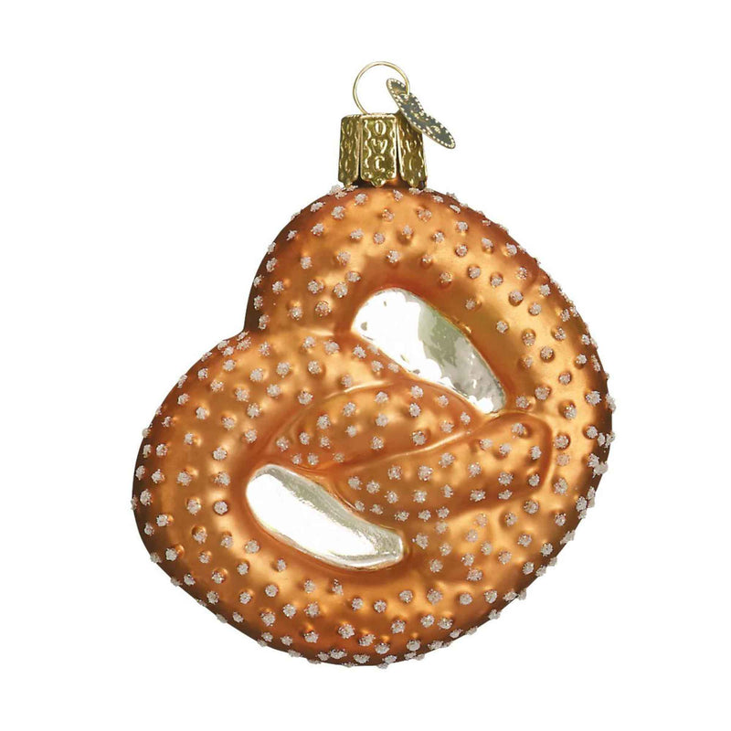 3.00 Inch Pretzel Glass Ornament Glitter Salted 32025 (15752)