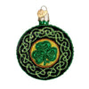 (15758) Old World Christmas Celtic Brooch, 3.00 Inch, Ornament Irish Knots Shamrock 36116