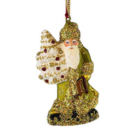 (16042) Christopher Radko Company Holiday Moss Santa, 4.50 Inch, Ornament Schaller Santa German 2011714