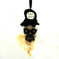 (16399) Halloween Bone Head Ornament, 5.50 Inch, Skull 68431