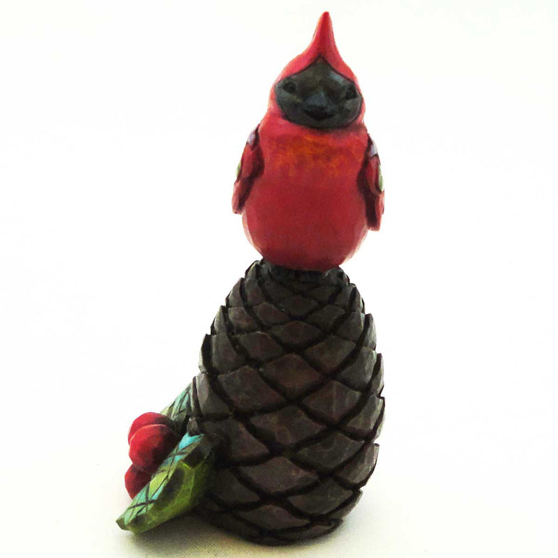 4.00 Inch Mini Christmas Cardinal Bird Pinecone Figurine 4027769 (16467)