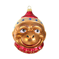 (16542) Larry Fraga Designs Monkey Face, 4.50 Inch, Christmas Ornament Circus 5066