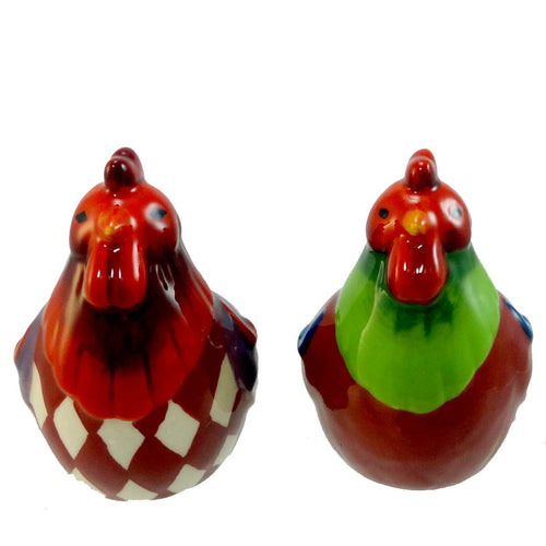 Jim Shore Rooster/Hen Salt & Pepper - - SBKGifts.com