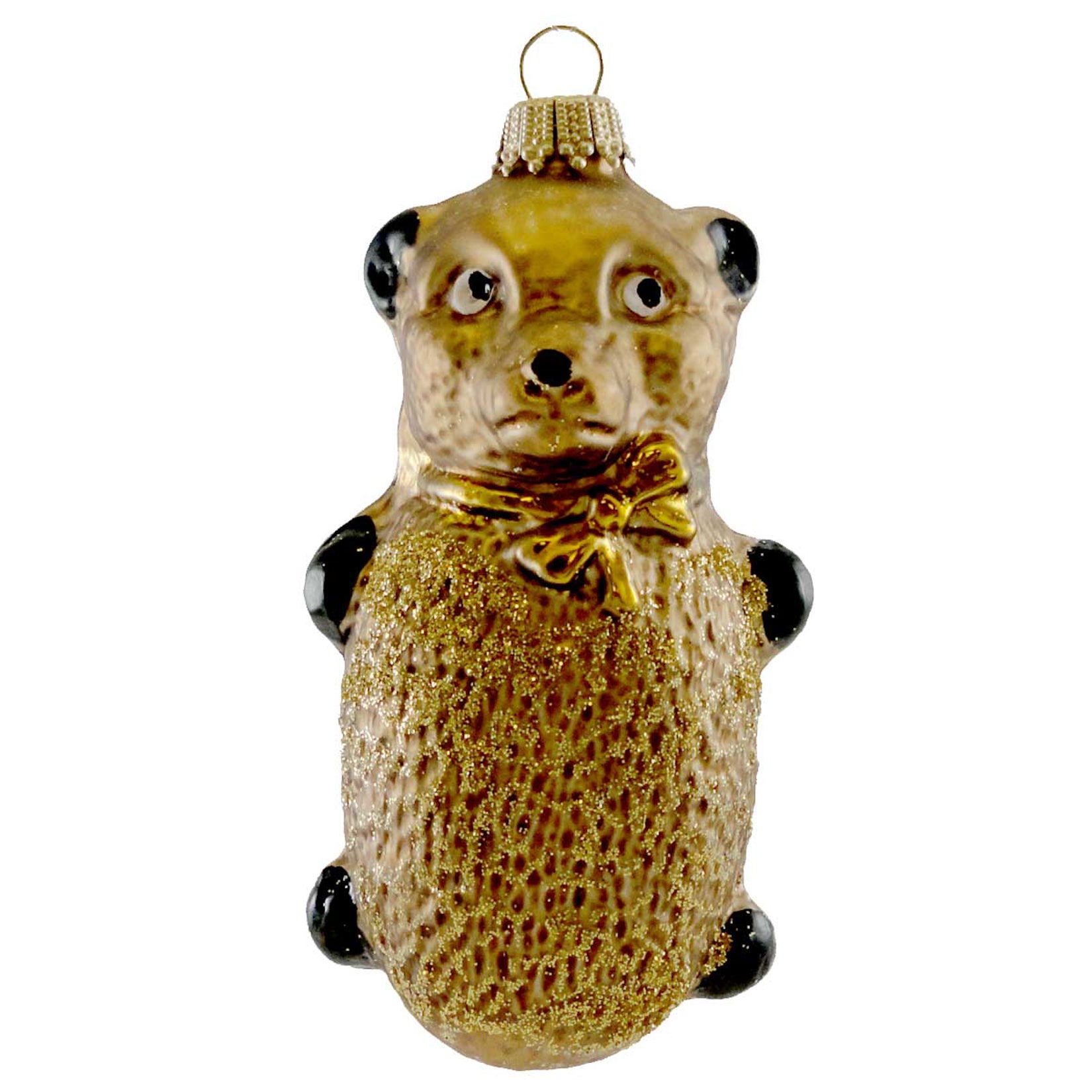 Larry Fraga Sparkle Bear Blown Glass Christmas Ornament Teddy 5105 ...