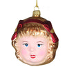 (16744) Larry Fraga Designs Peaches And Cream, 3.25 Inch, Christmas Ornament Girl 5097