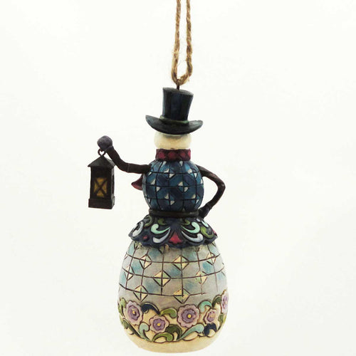 Jim Shore Snowman With Lantern Ornament - - SBKGifts.com